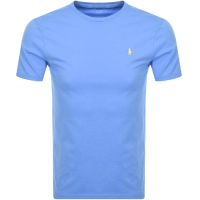 Shop Ralph Lauren Crew Neck T Shirt Blue In Blue / Yellow