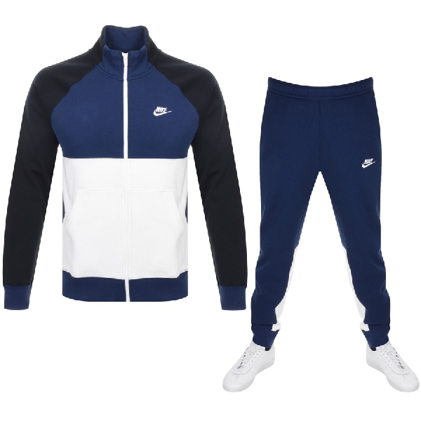 Nike Standard Fit Fleece Tracksuit Navy 