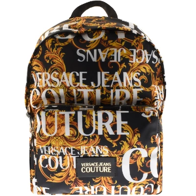 Shop Versace Jeans Couture Baroque Backpack Black