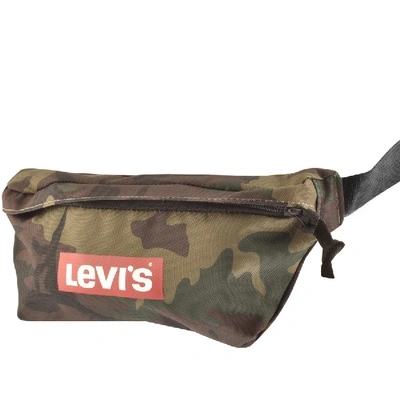 Shop Levi's Levis Logo Camouflage Banana Waist Bag Brown