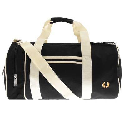 Shop Fred Perry Twin Tipped Barrel Bag Black