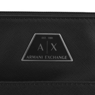 Shop Armani Exchange Logo Messenger Bag Black
