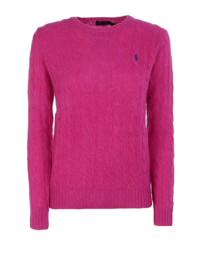 Shop Polo Ralph Lauren Cable Knit Merino Cashmere Sweater In Pink