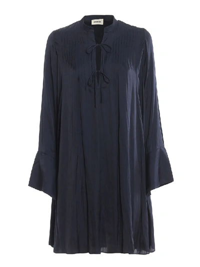 Shop Zadig & Voltaire Raika Creased Effect Dress In Black
