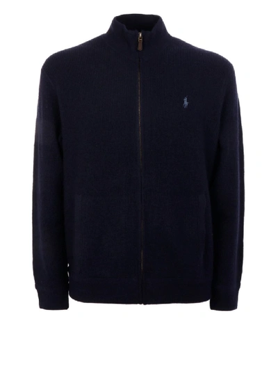 Shop Polo Ralph Lauren Soft Merino Wool Cardigan In Black