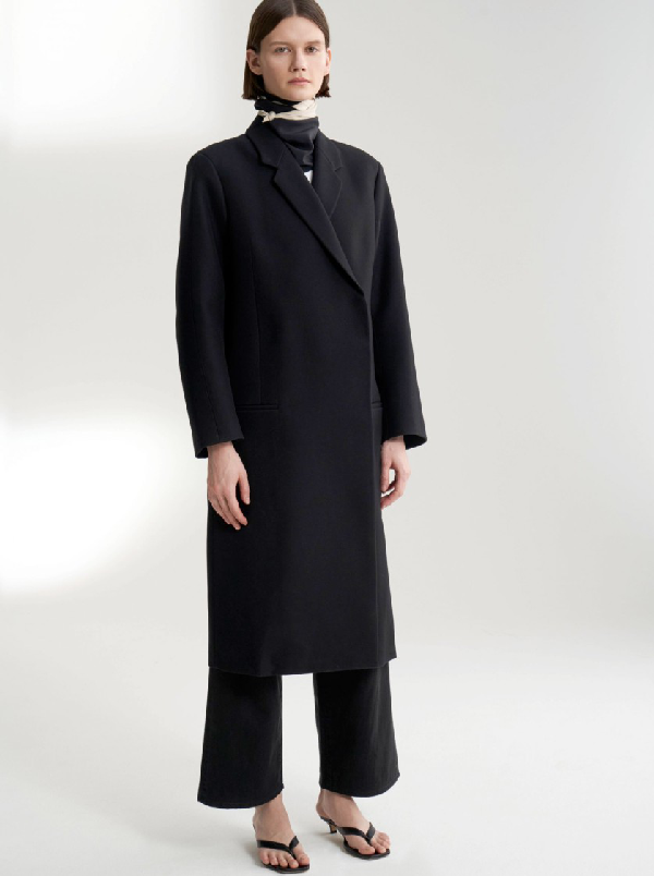 Totême Volterra Coat In Black | ModeSens