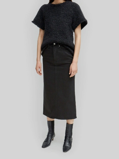 Shop Totême Bitti Denim Skirt In Black