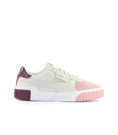 Shop Puma Cali Remix Pink Beige Purple Sneaker In White