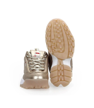 Shop Fila Disruptor M Low Wmn Gold Sneaker In Neutrals