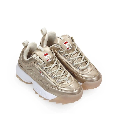 Shop Fila Disruptor M Low Wmn Gold Sneaker In Neutrals