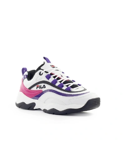 Shop Fila Cb Low Wmn White Purple Black Sneaker