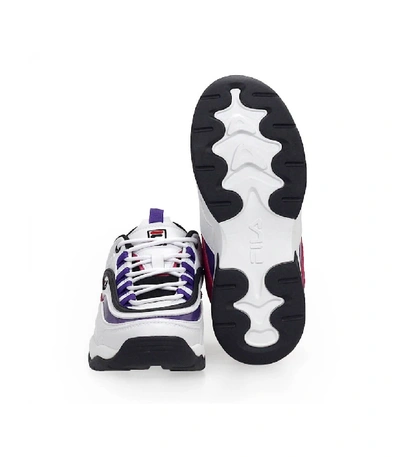 Shop Fila Cb Low Wmn White Purple Black Sneaker