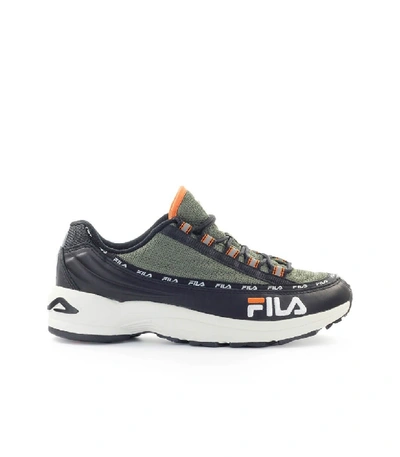 Shop Fila Dragster97 Black Olive Green Sneaker In Grey