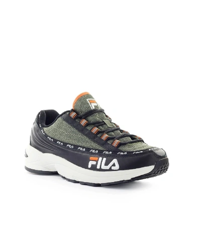 Shop Fila Dragster97 Black Olive Green Sneaker In Grey
