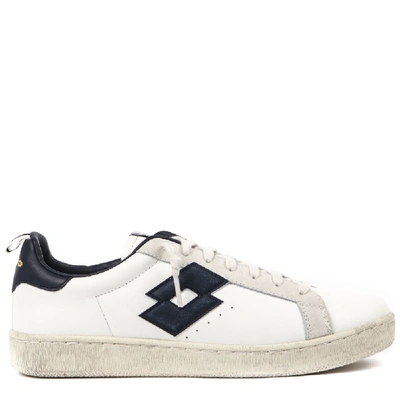 Shop Lotto Leggenda White Autograph Leather Sneaker In Neutrals