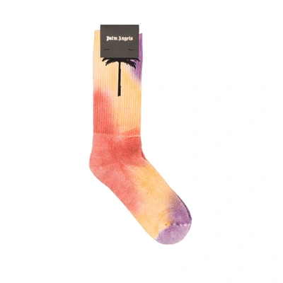 Shop Palm Angels Palm Socks In Brown