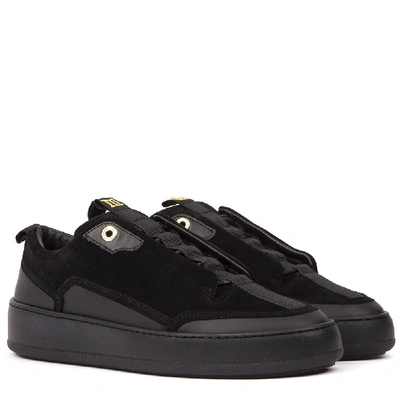 Shop Mason Garments Milano Black Suede Sneakers