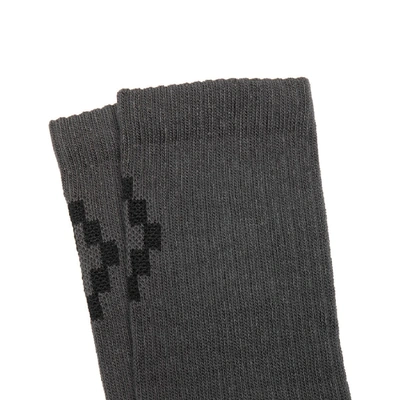 Shop Marcelo Burlon County Of Milan Cross Long Socks In Grey