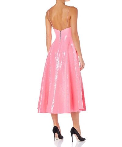 Shop Alex Perry Paxton Sequin Ruffle Midi Women Pink Dress