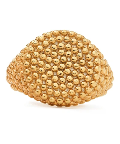 Shop Maria Stern Signet Textured Women Gold Ring In Not Applicable