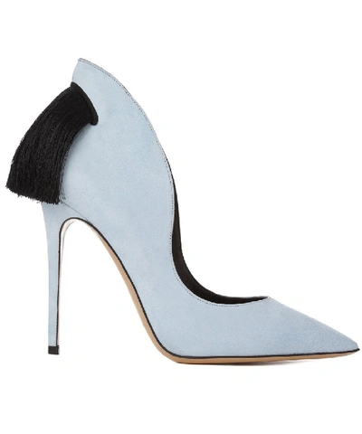 Shop Aleksander Siradekian Louisa Women Blue Heels In White