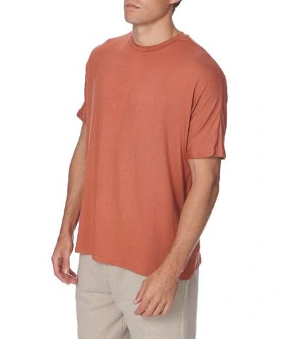 Shop Adyn Essential Men Orange T-shirt In Brown