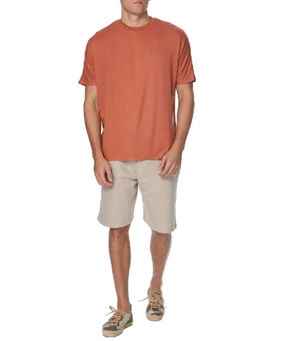 Shop Adyn Essential Men Orange T-shirt In Brown