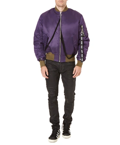 Shop Mr Completely Bomber Men Purple Jacket