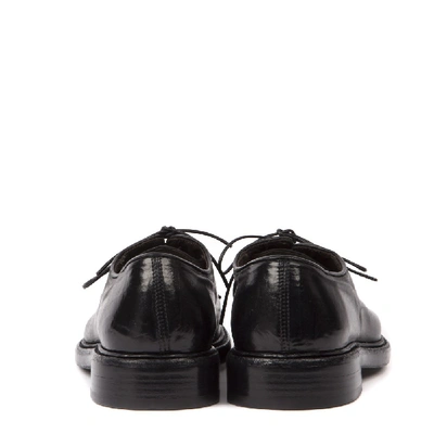 Shop Green George Black Leather Laced Shoes