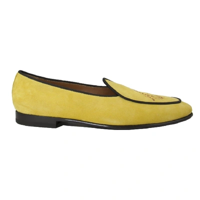 Shop Edhen Milano Kensington Men Yellow Slippers In Gold