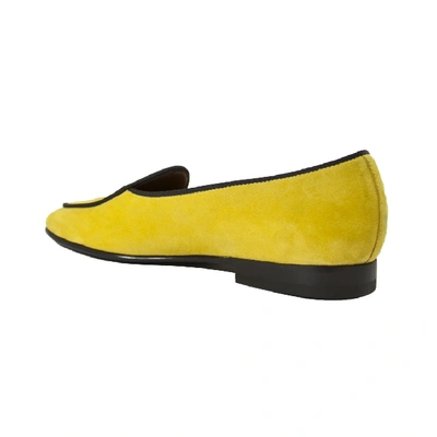 Shop Edhen Milano Kensington Men Yellow Slippers In Gold