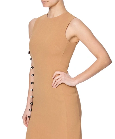 Shop David Koma Pencil Women Camel Dress In Brown