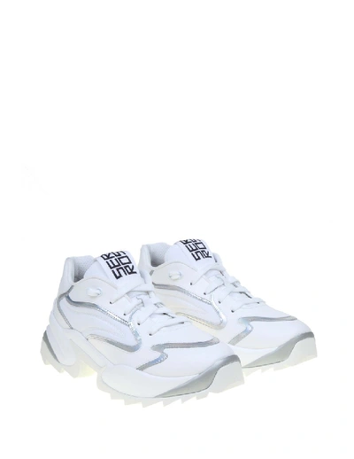 Shop Sergio Rossi Extreme Trainers In Leather In White