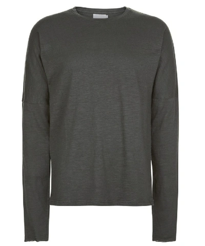 Shop Adyn Mineral Men Charcoal Long Sleeve T-shirt In Grey