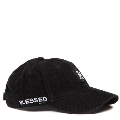 Shop Tommy Hilfiger Black Ribbed Velvet Baseball Lewis Hamilton Hat  <br>