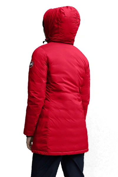 Shop Canada Goose Camp Jacket With A Hood In Red