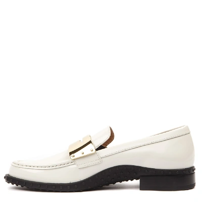 Shop Tod's White Leather Loafer