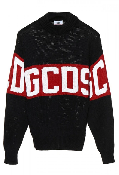 Shop Gcds Wool Sweater In Black