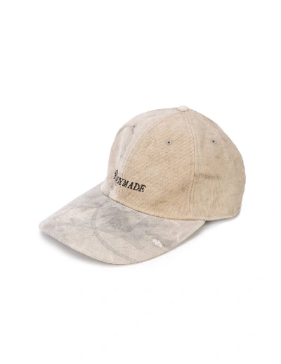 Shop Readymade Grey Vintage Cotton Cap In Neutrals