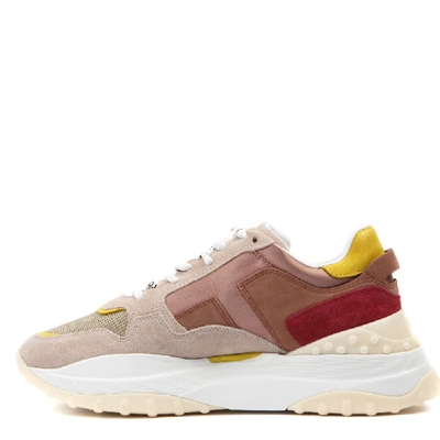 Shop Tod's Multicolor Suede & Fabric High Sneaker In Neutrals