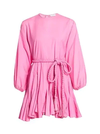 Shop Rhode Ella Pleated Dress In Cupid Pink