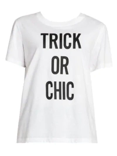 Shop Moschino Trick Or Chic Graphic T-shirt In White