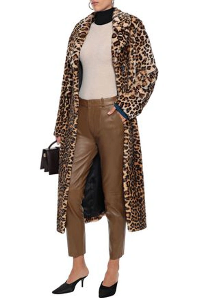 Shop Stand Studio Nicky Leopard-print Faux Fur Coat In Animal Print