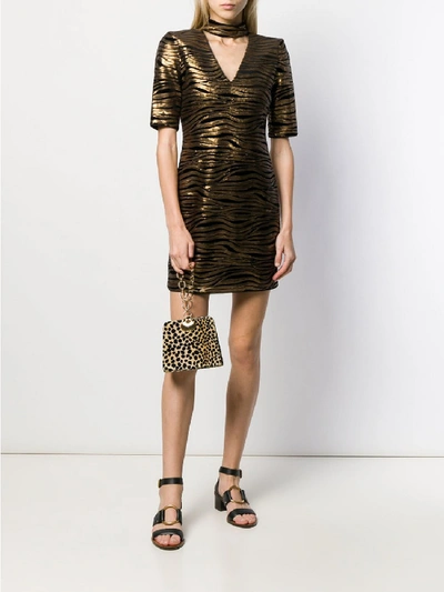 Shop Alice And Olivia Inka Dress In Gold