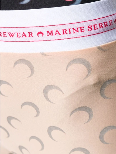 Shop Marine Serre All Over Moon Leggings In Pink