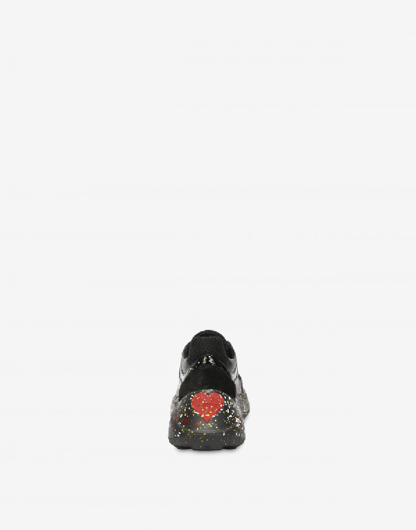 love moschino paint sketch sneakers