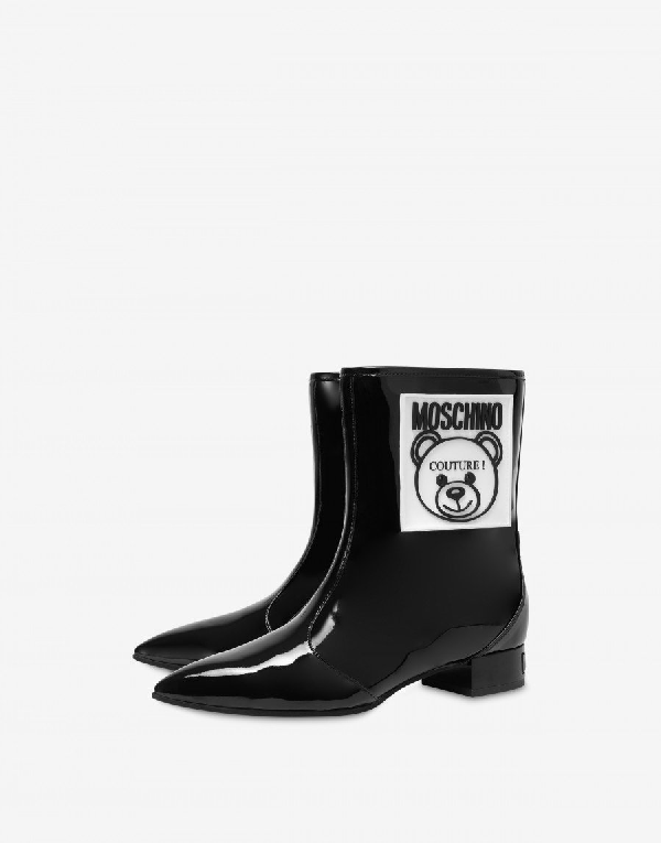 moschino rubber boots