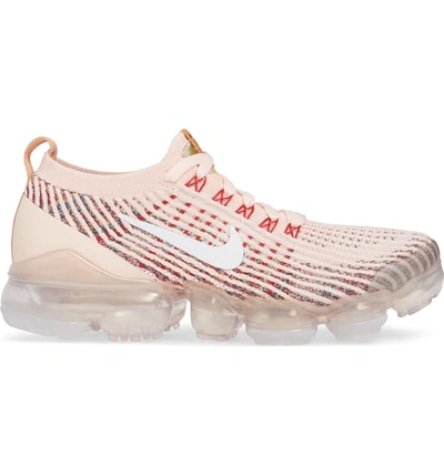 Shop Nike Air Vapormax Flyknit 3 Sneaker In Sunset Tint/ White/ Blue/ Red