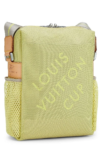 Pre-owned Louis Vuitton Yellow Damier Geant Lv Cup Weatherly