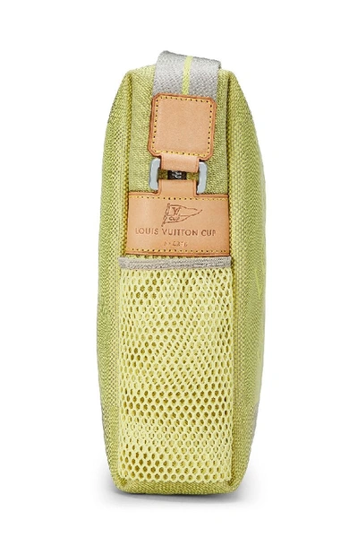 Pre-owned Louis Vuitton Yellow Damier Geant Lv Cup Weatherly